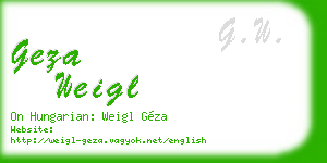 geza weigl business card