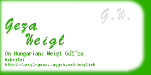 geza weigl business card